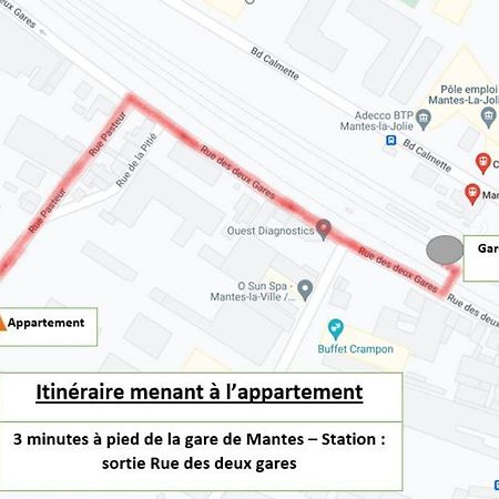 Appartement F2 De Haut Standing En Hypercentre Avec Jardin Prive A 270 M De La Gare De Mantes ! Mantes-la-Ville Exterior photo